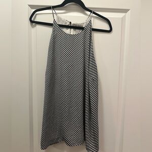 Black and white striped H&M high neck top